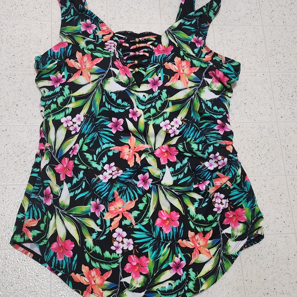 Tropical Floral Women's One Piece Swimsuit